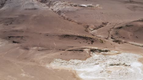 Aéreo-Sobre-El-Famoso-Namaskard-Con-Tierra-Geotérmica-Y-Minerales-Coloridos