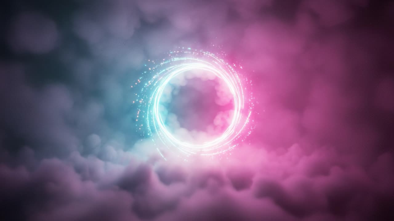 A Beautiful Cosmic Portal in a Colorful Cloudscape, Radiating Ethereal Light and Energy, Creating a Fantasy Atmosphere of Wonder and Imagination