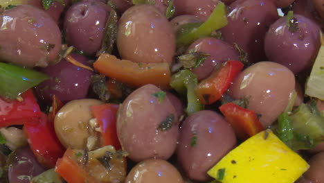 marinated olives and vegetables