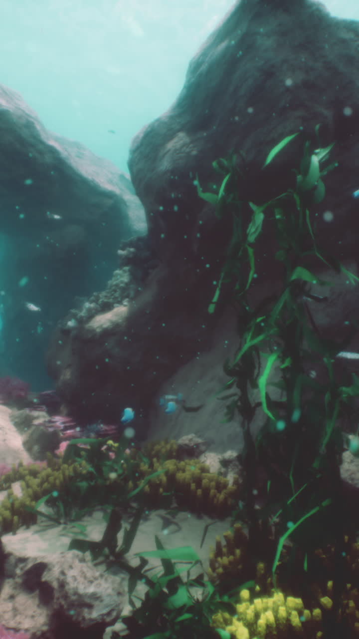 escena submarina con arrecifes de coral y peces