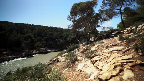 valley down alps gorge mallorca river spain