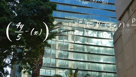animation of scientific data processing over office building