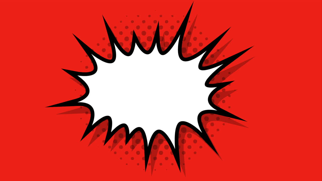 animación de estilo pop art de explosión