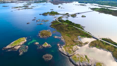 luftaufnahmen der atlantikstraße norwegen