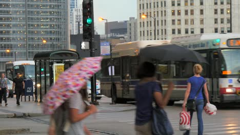 Verkehr-In-Der-Innenstadt-Von-Chicago