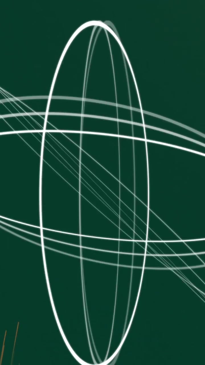 Animation of circles and spots on black background