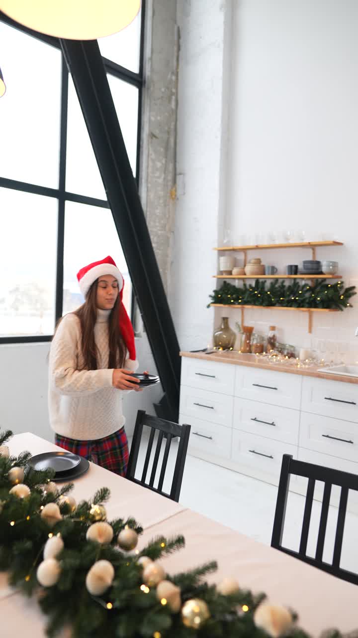 preparación de la cena de navidad