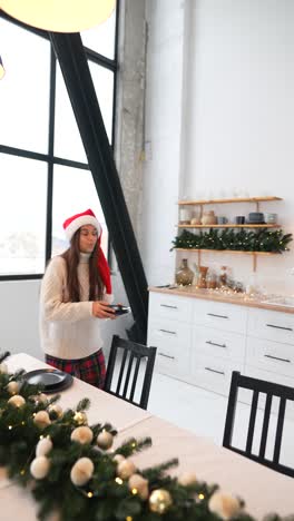preparación de la cena de navidad