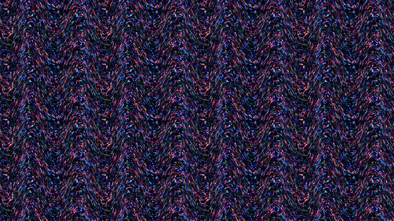 shining bright lines set wave motion, colorful, on black background