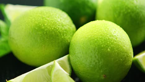 Bright-limes-with-water-drops-