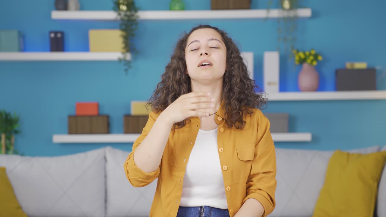 la joven que estornudaba, paciente.