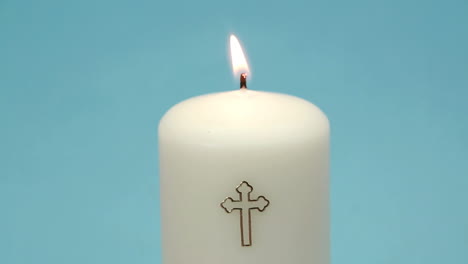 christian candle burning