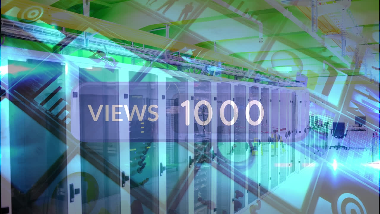 Animation of increasing numbers of views over servers