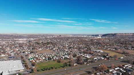 sunny day in billings, montana captured from a drone's perspective