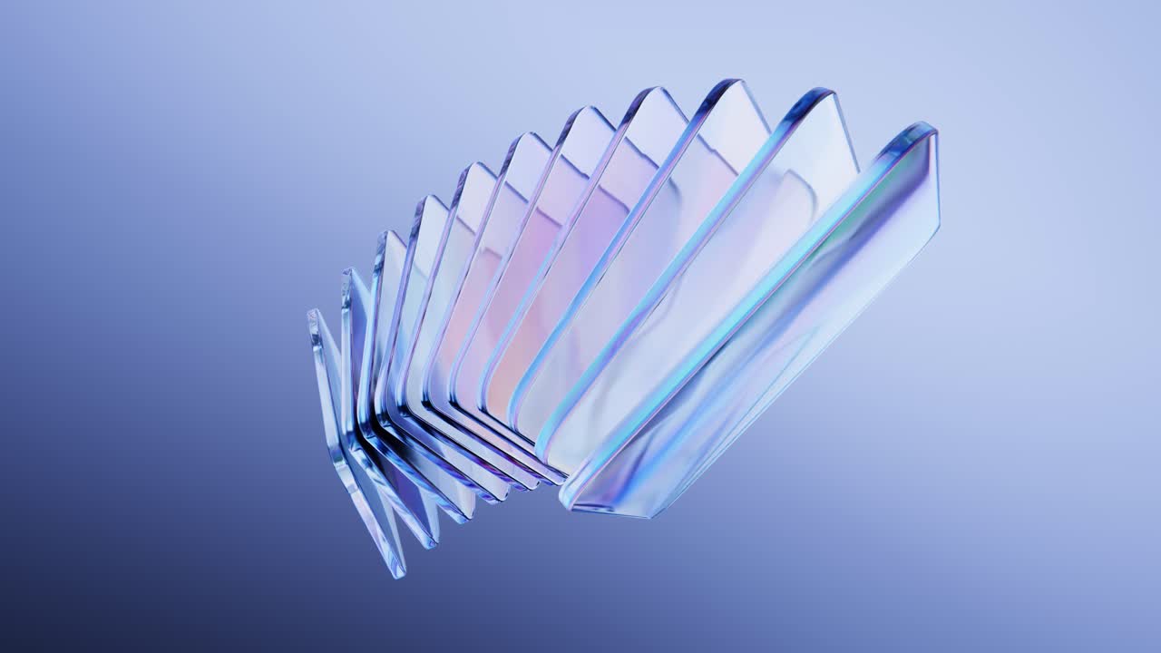 Dynamic Abstract Animation of Iridescent Glass Panels
