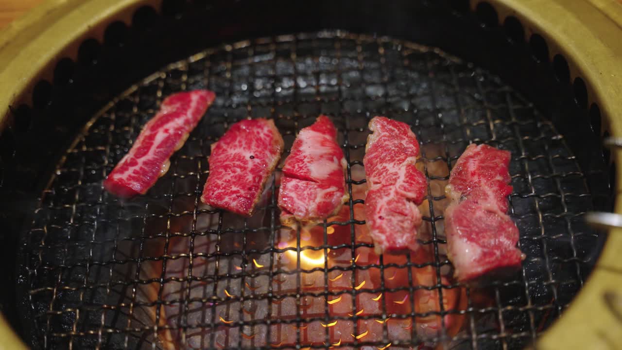 Grill giapponese Yakiniku con bistecca Wagyu A5