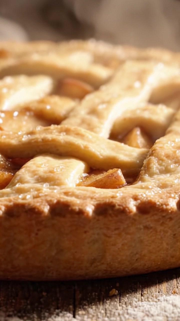 Torta di mele deliziosamente cotta: una crosta dorata, un ripieno caldo e un design a griglia perfetto rendono questo dessert irresistibilmente invitante per ogni occasione