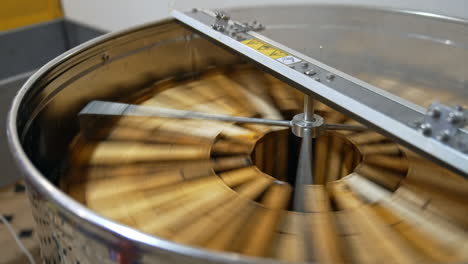 honey extractor in action