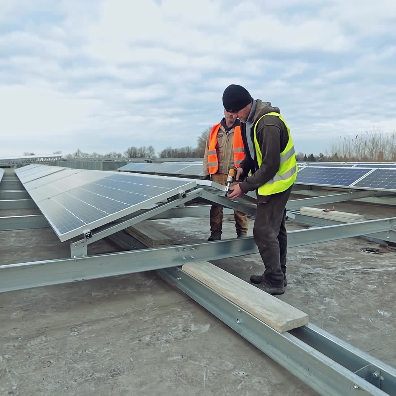 Installing the photovoltaic panels
