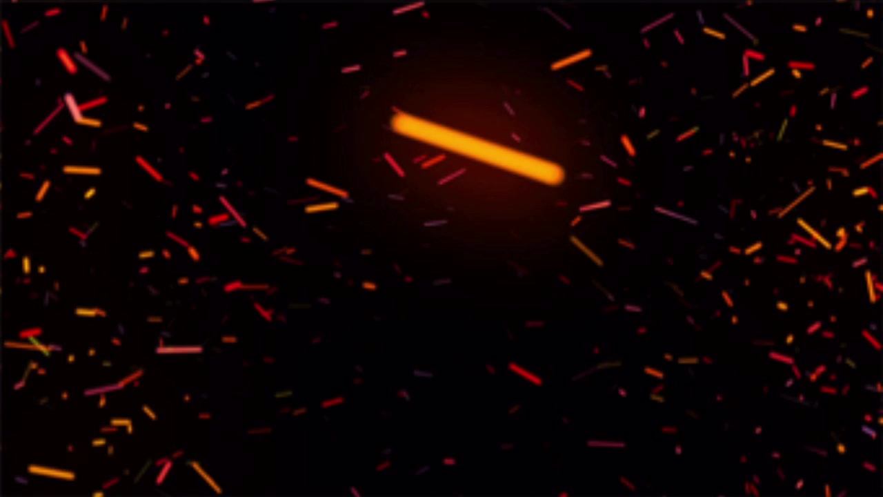 Realistic flakes and orange sparks.