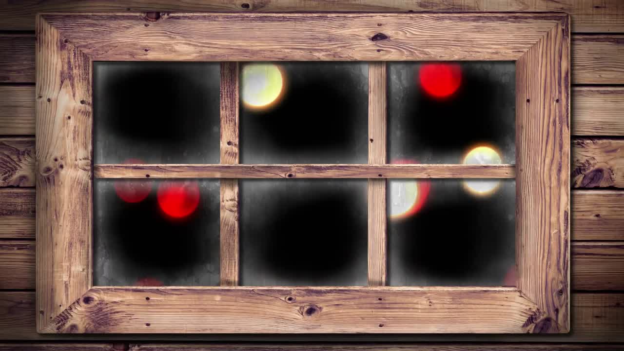 창문을 통해 보이는 불빛