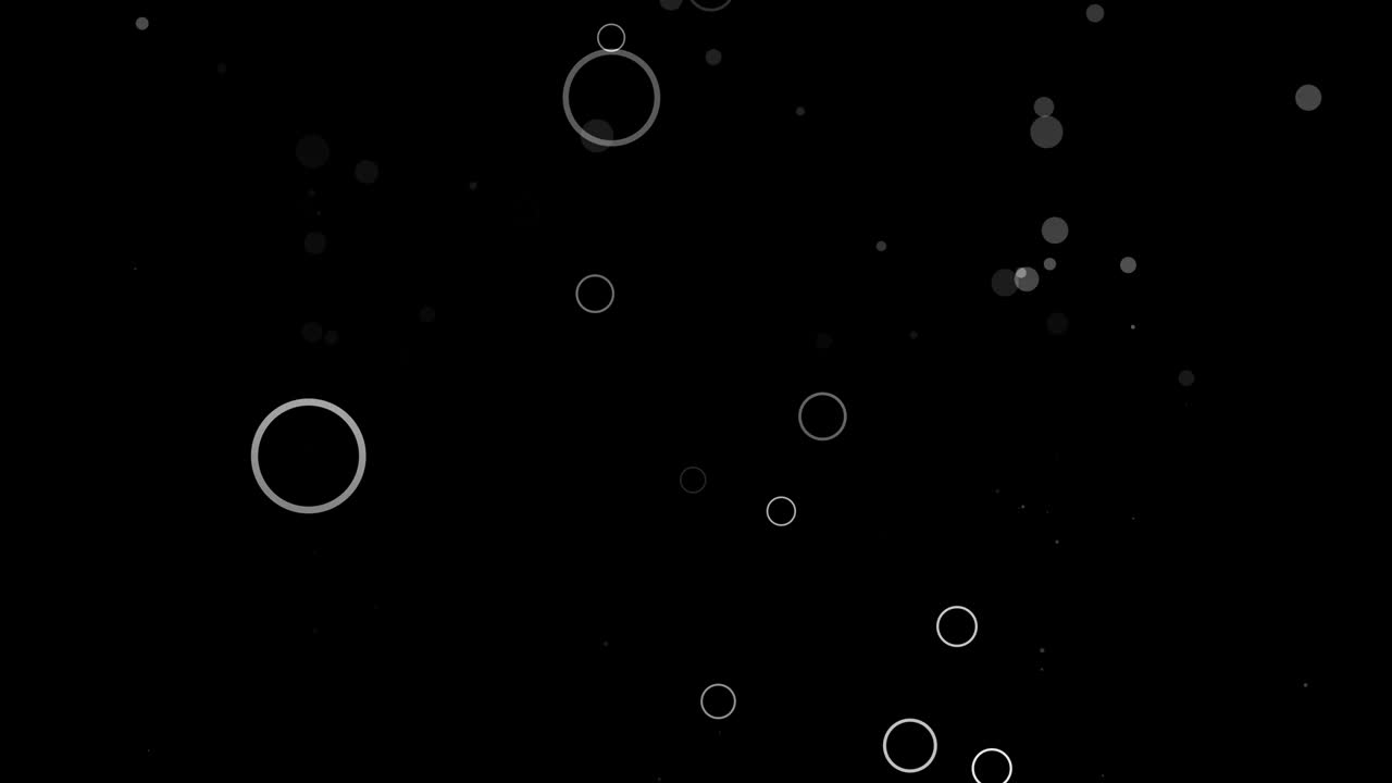 무작위적인 움직임으로 떠다니는 파란색 배경에 추상적인 거품의 애니메이션입니다.