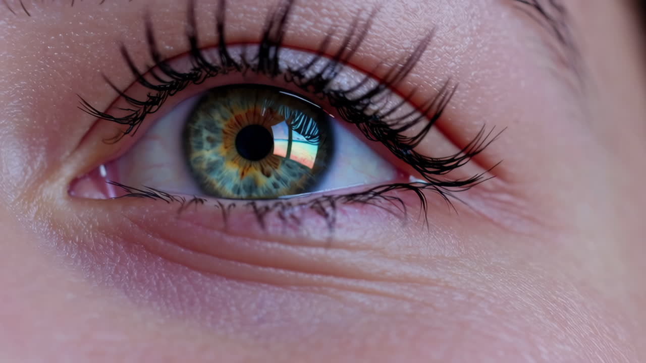 primer plano del ojo de una mujer.