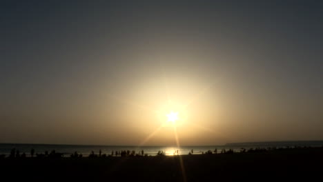 sunset beach scene