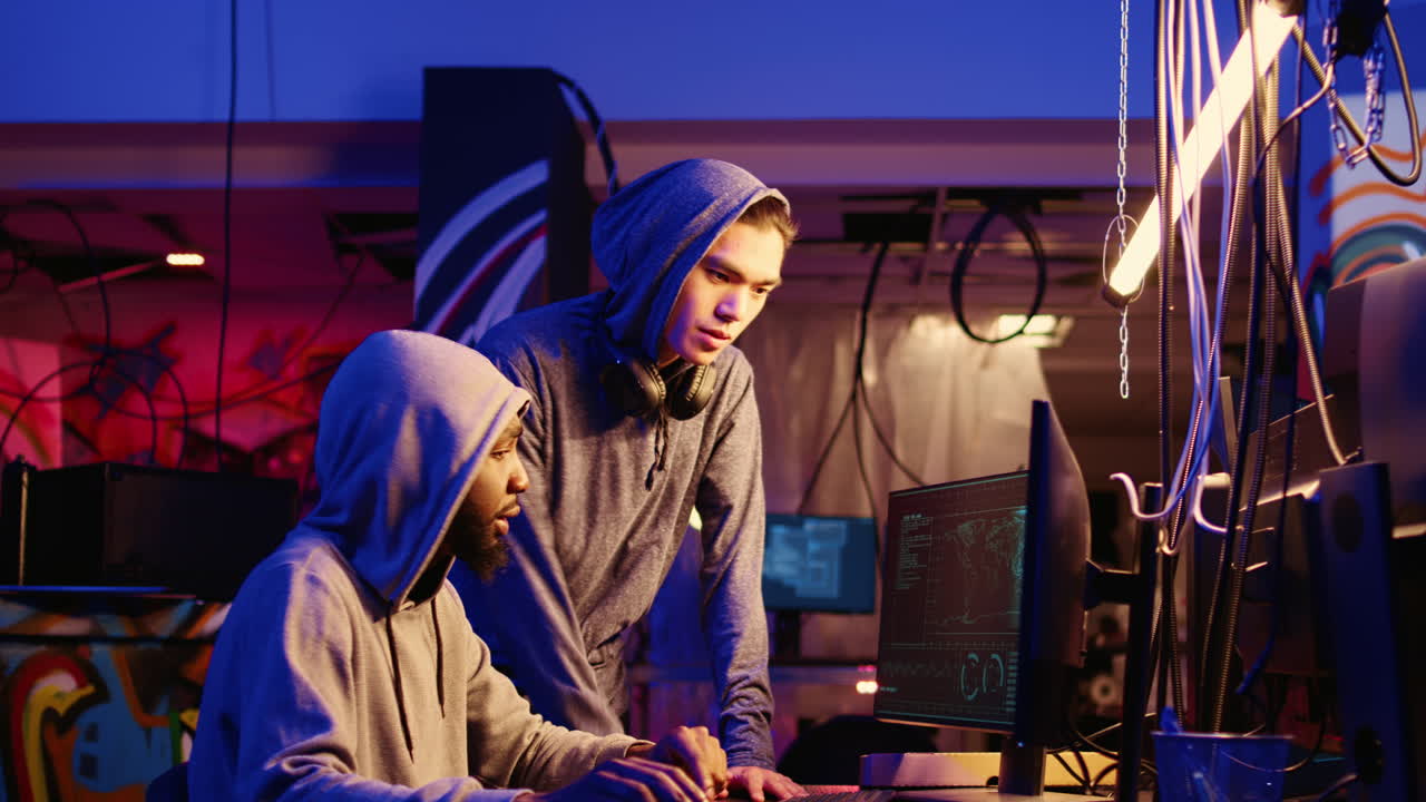 los hackers hacen una lluvia de ideas sobre los exploits del servidor.