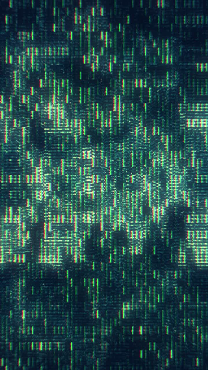 Abstract Glitchy Digital Data Flow Background