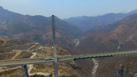 the baluarte bicentenario bridge is a cable-stayed bridge located in the sierra madre occidental on the border of the states of durango and sinaloa, on the durango-mazatlán highway, in mexico