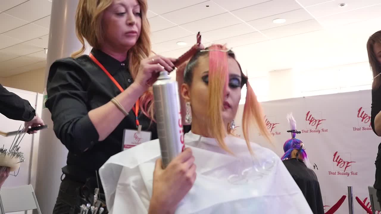 Hair Show - Hair Stylists Styling Hair