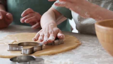 grandma and girl baking