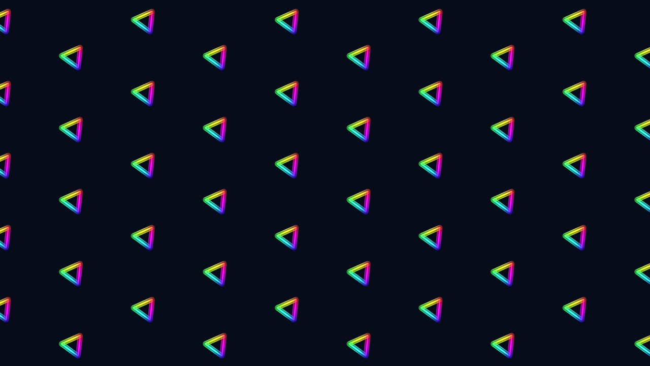patrón de triángulo colorido en zigzag vibrante sobre fondo negro