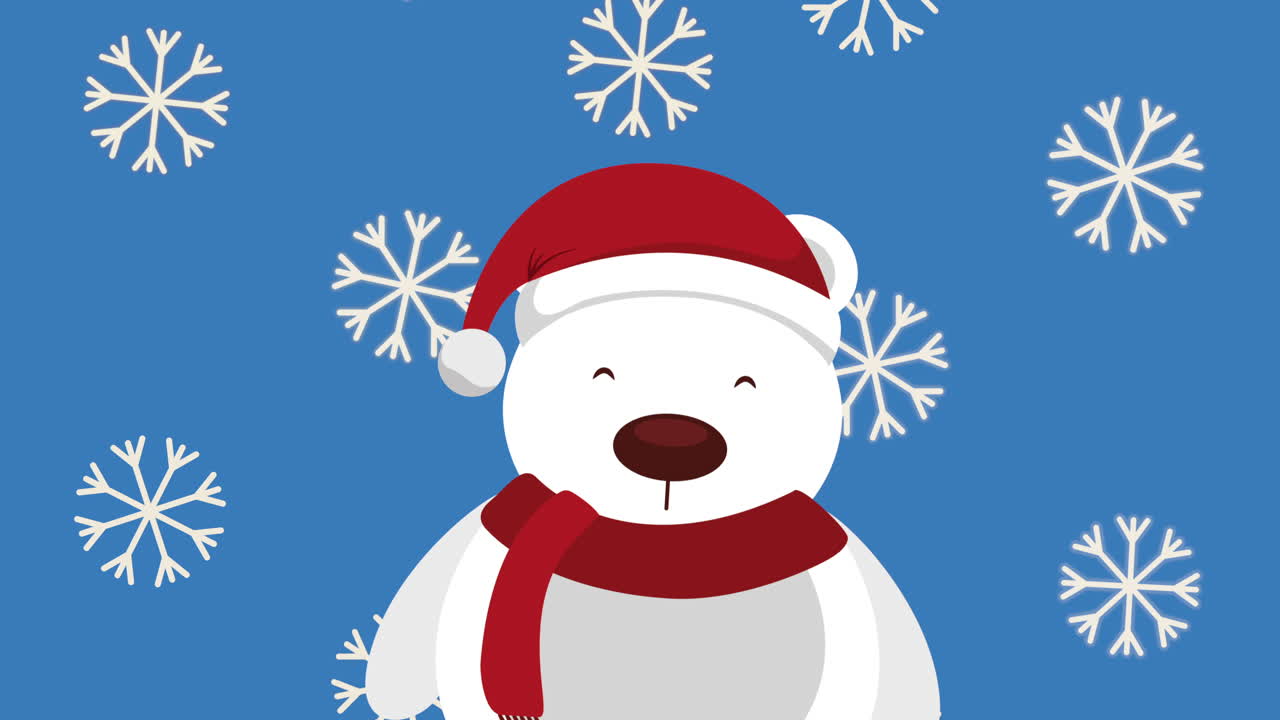 feliz navidad personaje oso polar