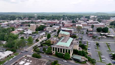 aerial high shot over asheboro nc, north carolina