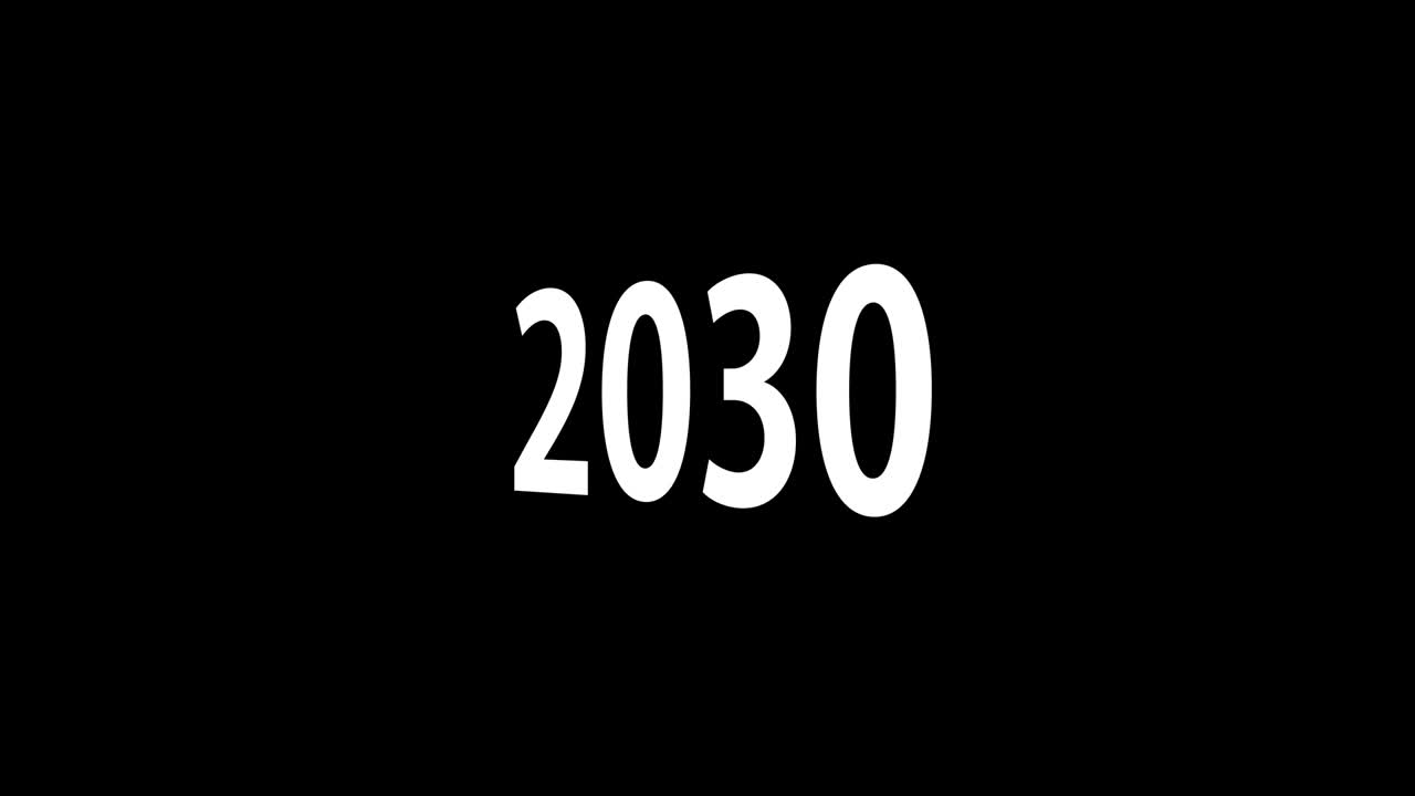 2030 animazione di testo motion graphics