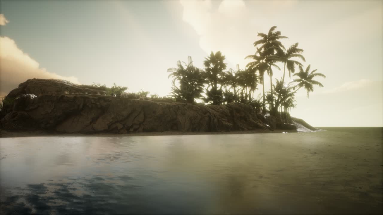 el suave crepúsculo de la increíble playa marina tropical