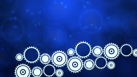 4k loop business finance and industry with gears background global communication network concept the