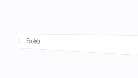typing ecolab on the search engine