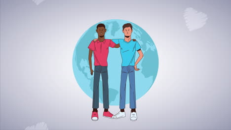 stop the racism campaign with interracial men and earth planet
