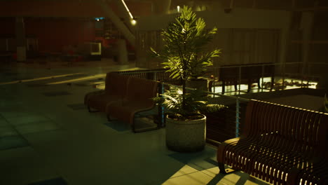 exploring the remnants of an abandoned airport terminal at dusk