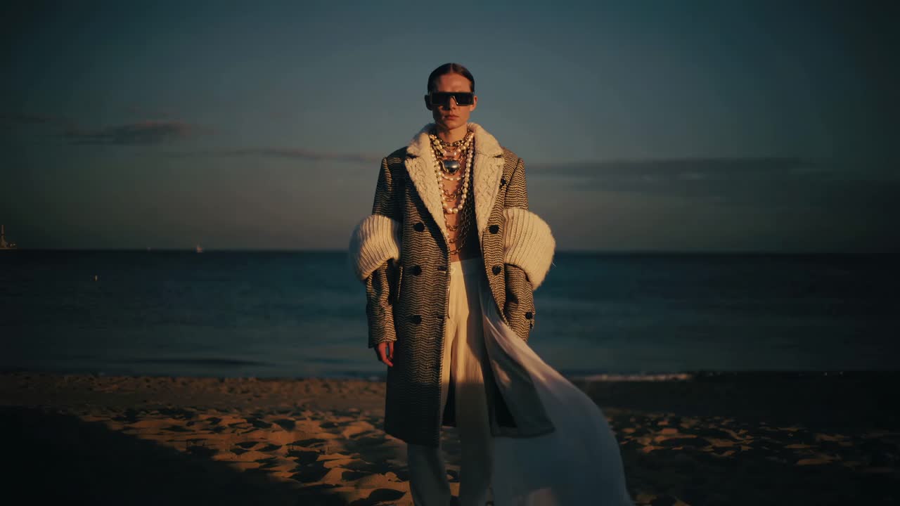 Fashion shoot on the beach