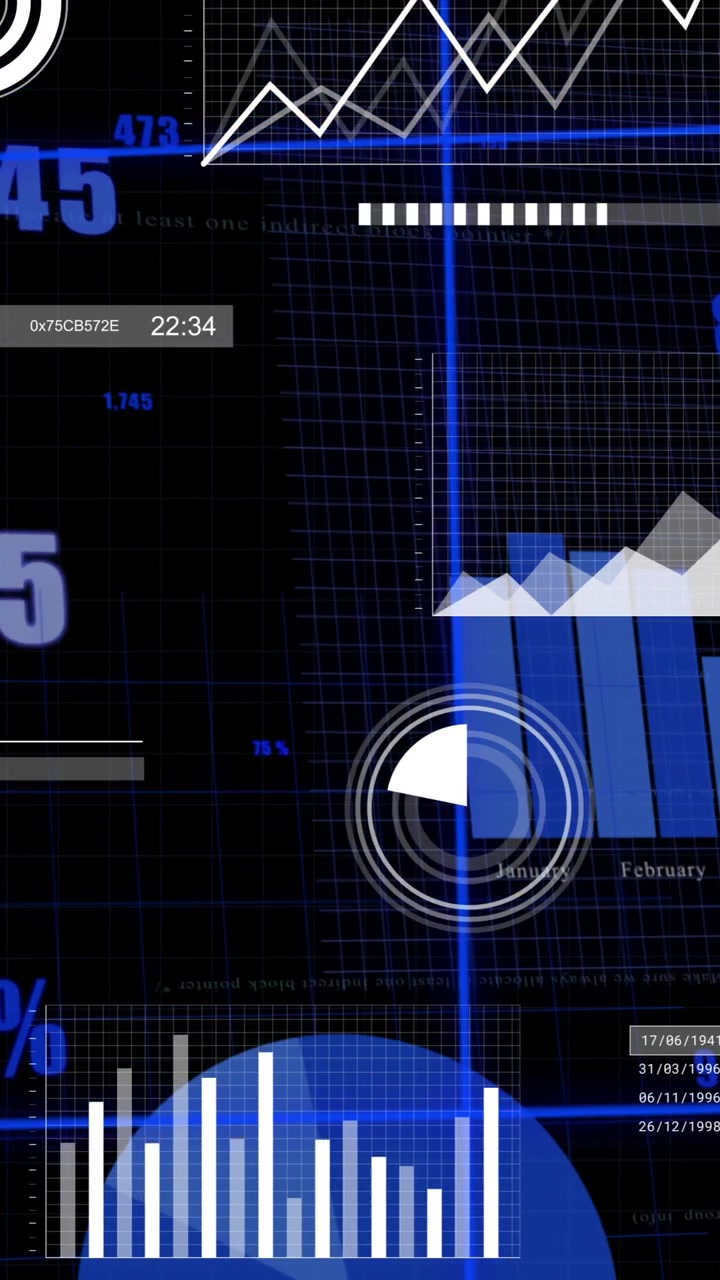 Animation of data processing and statistics over grid