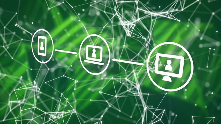 Animation of digital icons and networks of connections