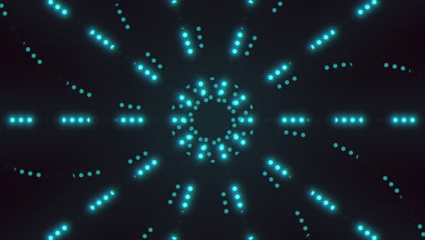 repeat neon blue dots in vertigo on black gradient