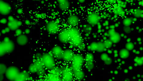 fondo de partículas verdes abstractas