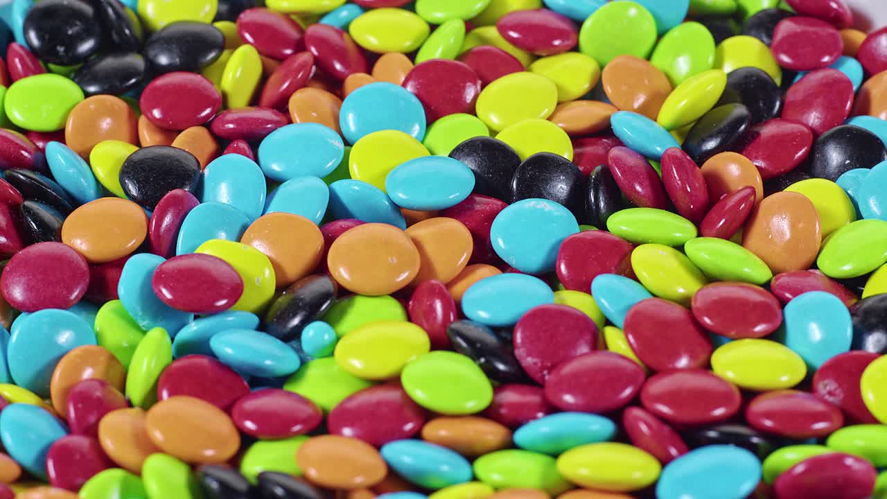 deliciosos dulces de colores de cerca