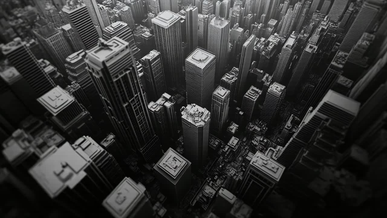 Aerial View of a Modern Cityscape