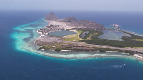 panoramic aerial overview of madrisqui island in venezuela